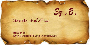Szerb Beáta névjegykártya