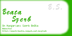 beata szerb business card